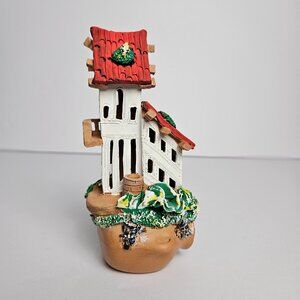 Art TerraCotta Contemporary Clay Spanish Villa Hand Painted Incense Burner